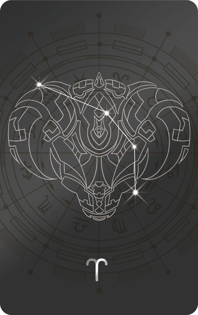 多风格银行卡插画 · 星座 · 01白羊