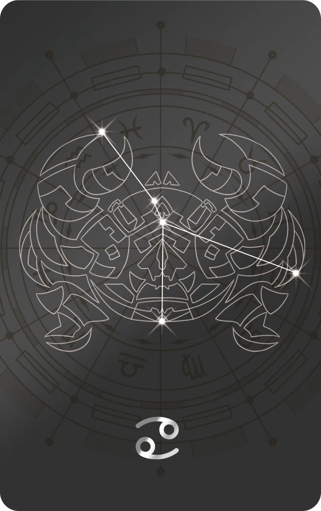 多风格银行卡插画 · 星座 · 03巨蟹